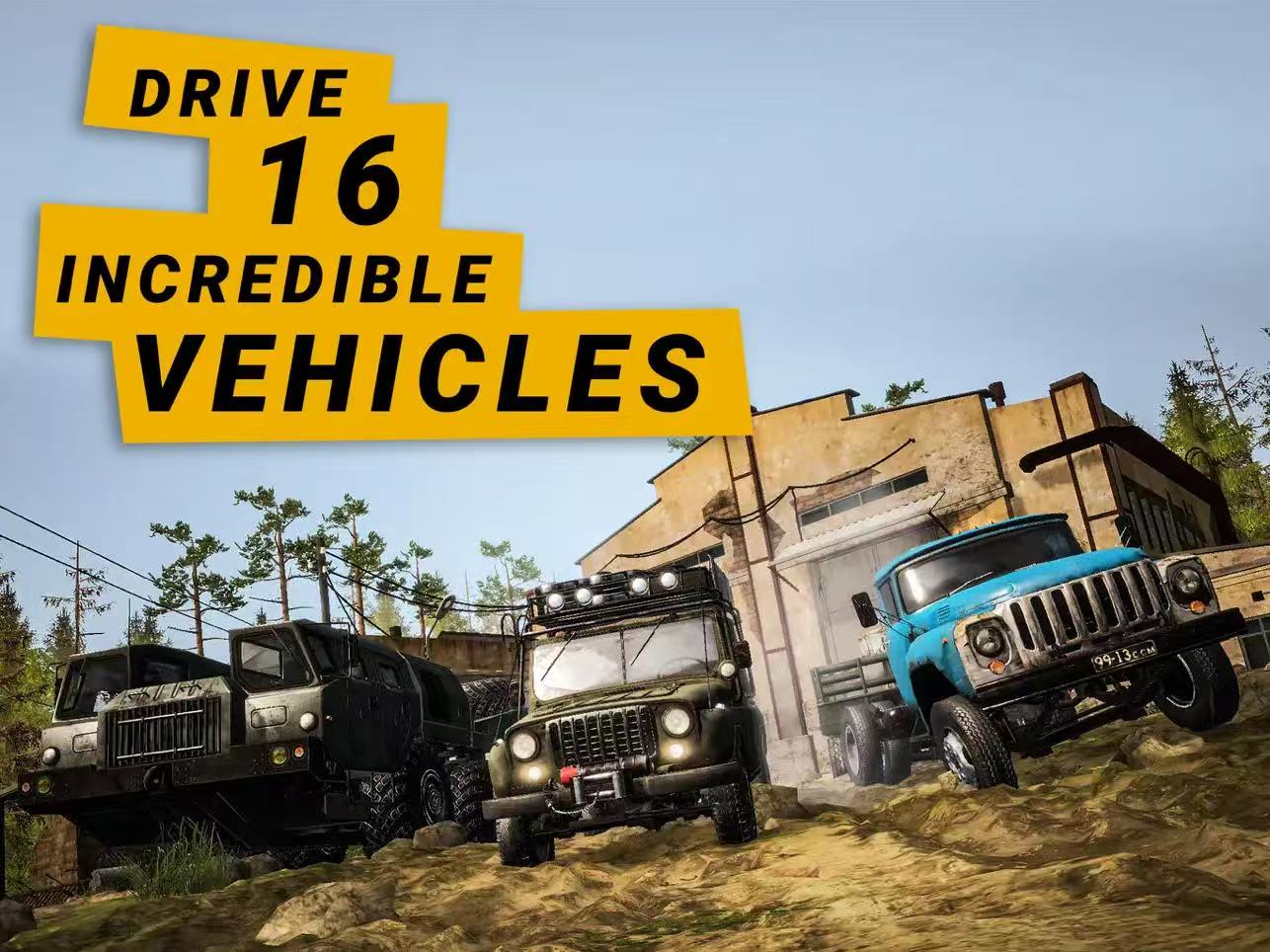 旋转轮胎MudRunner Mobile【模拟驾驶】